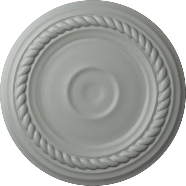 Ekena Millwork Small Alexandria Ceiling Medallion (Fits Canopies up to 4 5/8"), 7 7/8"OD x 3/4"P, Primed White CM07AL - main